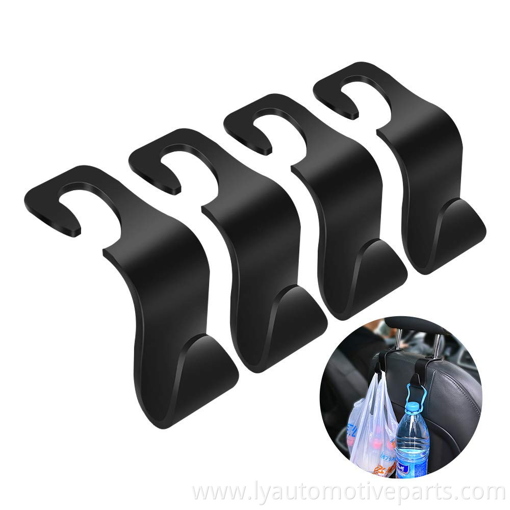 Multifunctional Universal Plastic Back Seat Headrest Car Hooks Hanger for Bag Car Accessories Portable Car Hook